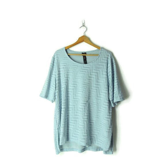 Light Blue Women's Tunic Top - Picture 1 of 9